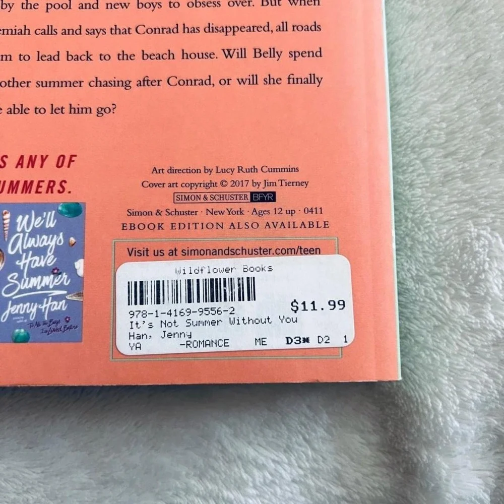Its Not Summer Without You Jenny Han Paperback YA Romance Novel 9781416995562